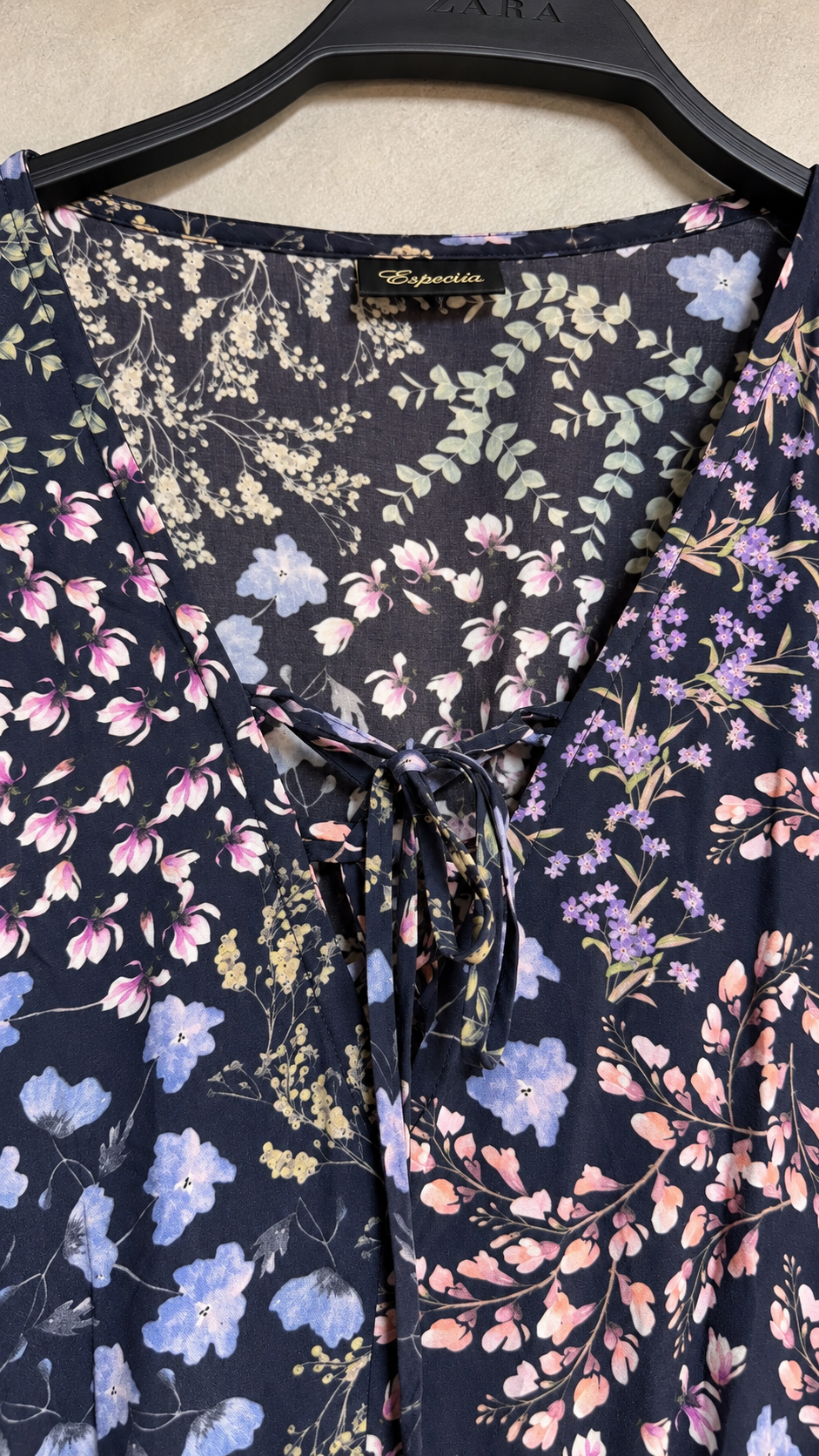vestido flores moradas ESPECIA