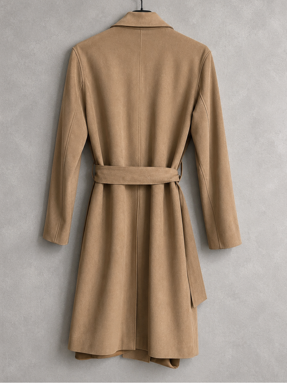 Trench coat efecto cuero Zara