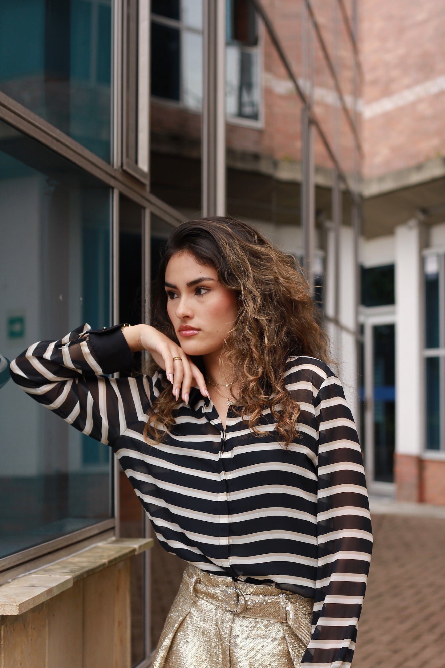 Camisa de rayas Ann Taylor