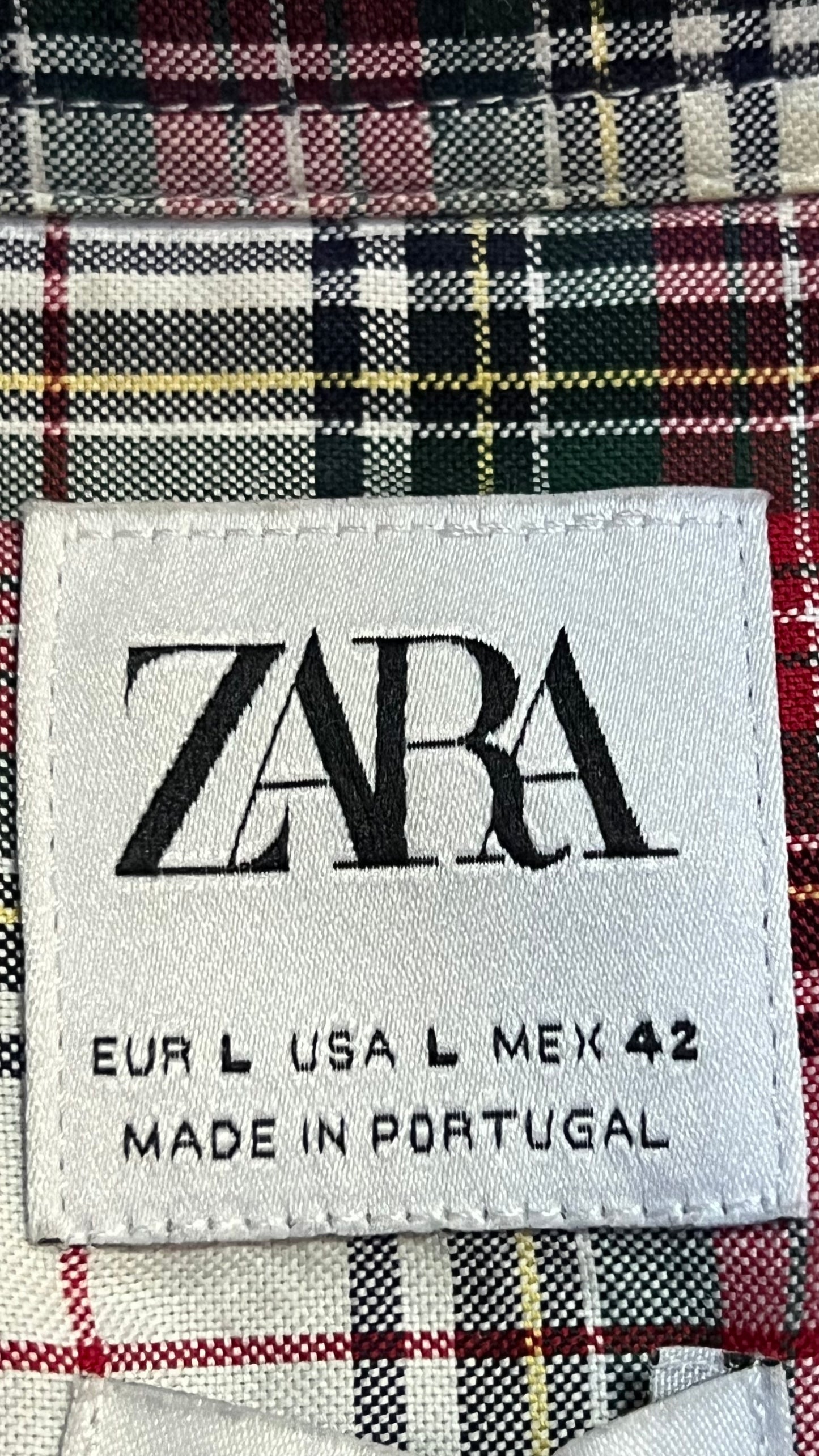Camisa a cuadros Zara