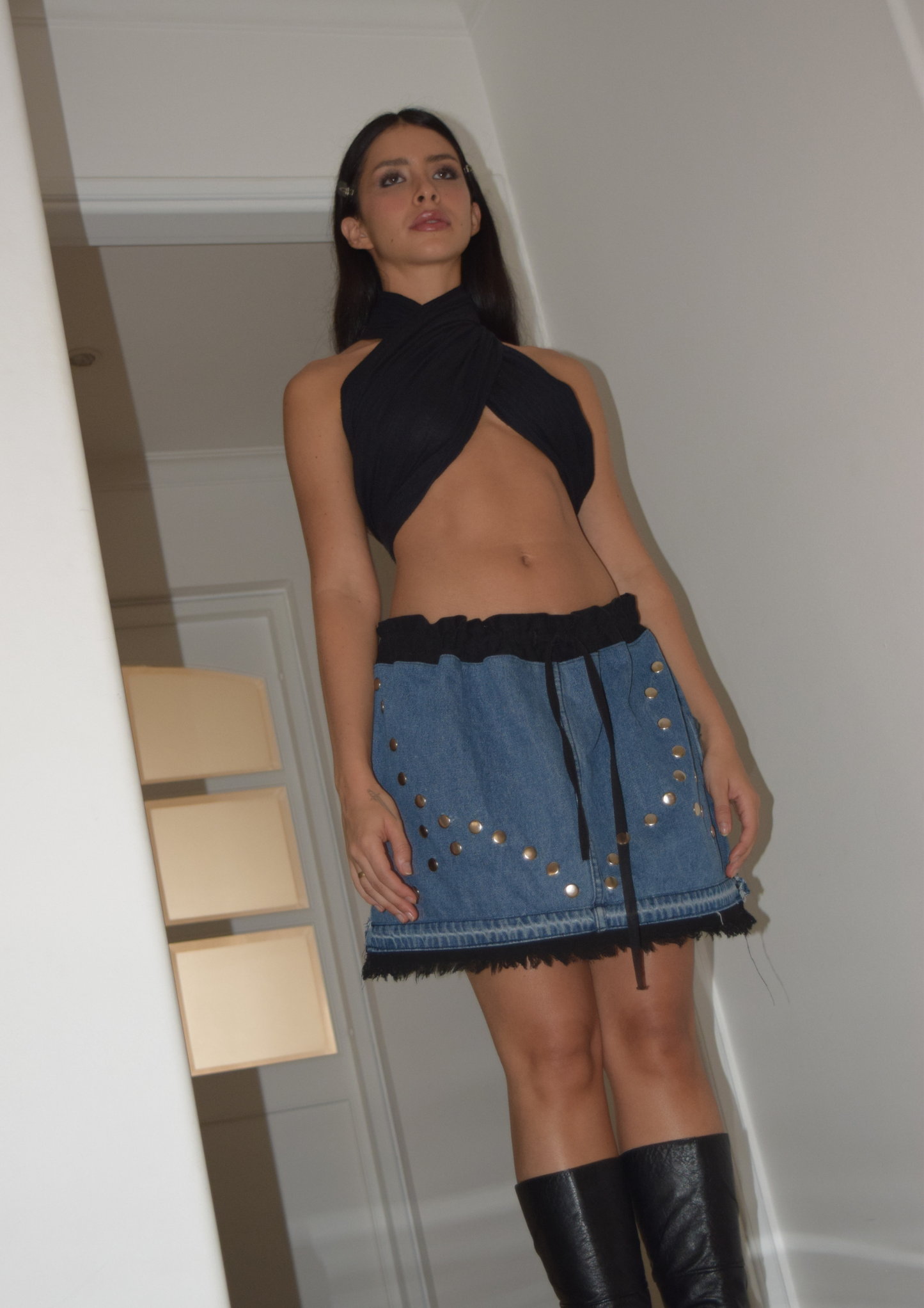 Falda Denim Taches