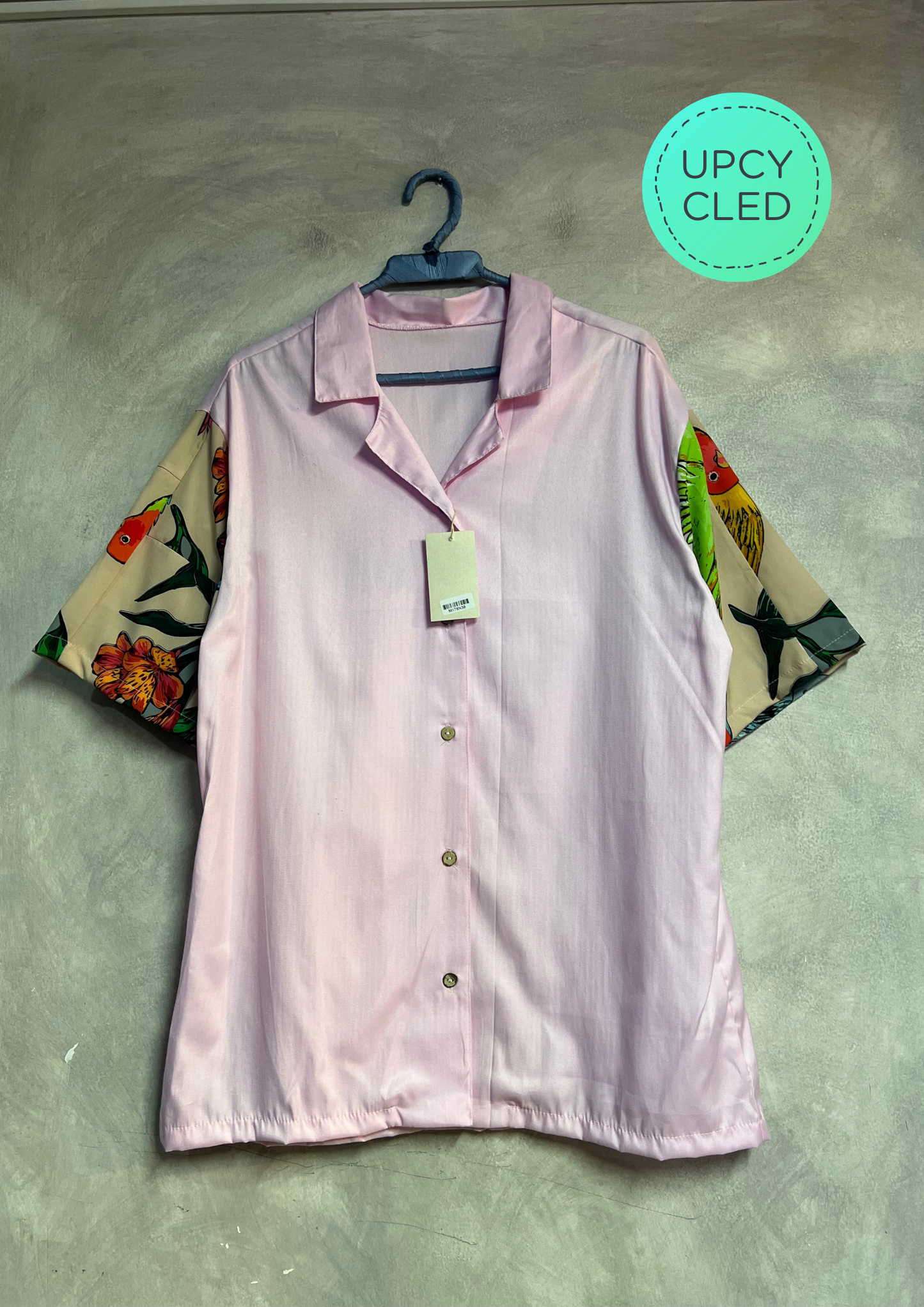 Camisa mangas floreadas