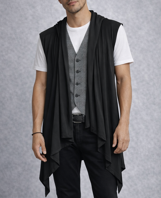 Capa sin mangas con capucha