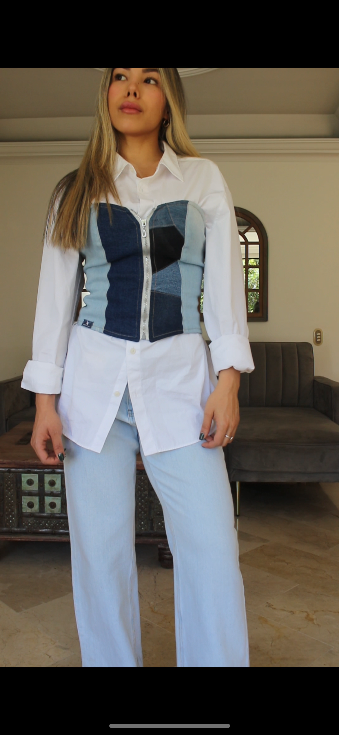 Blusa tipo Corset