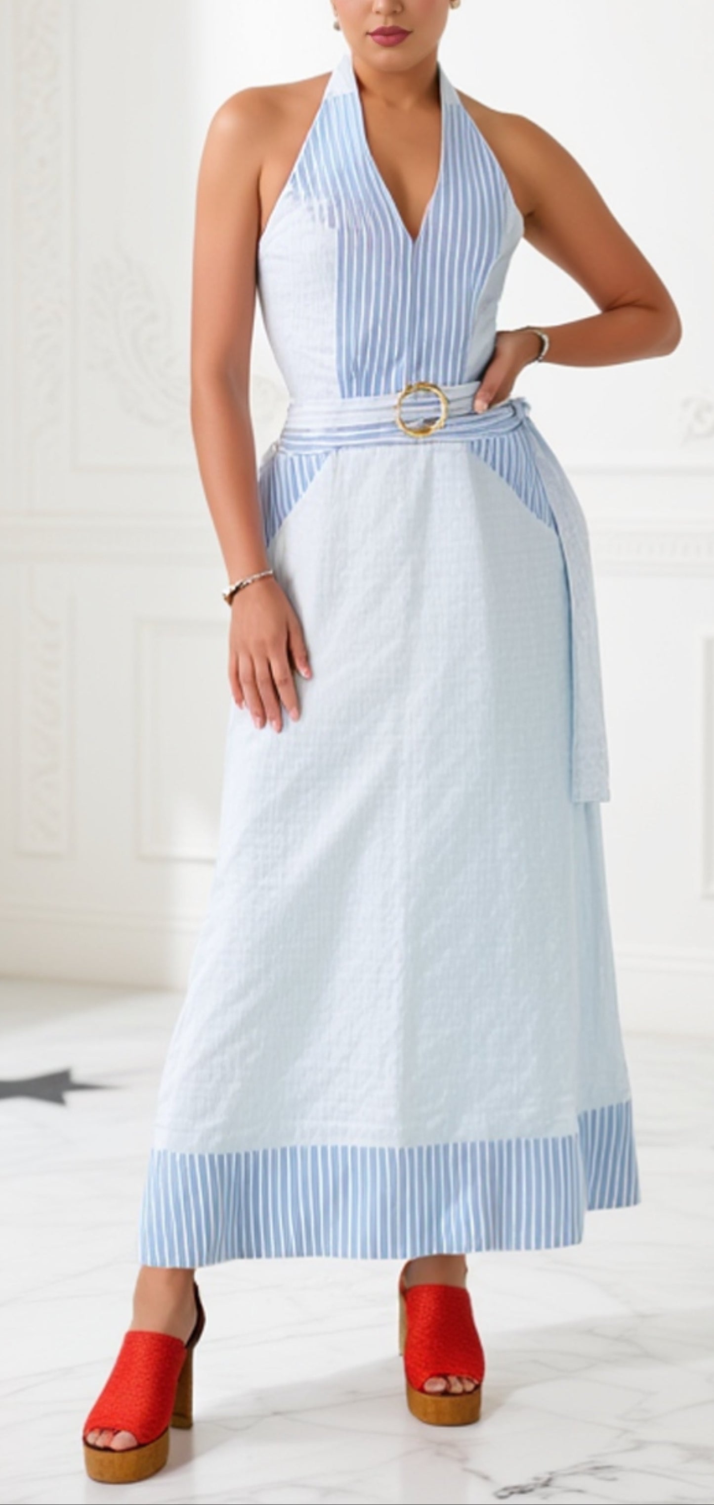 Vestido rayas Argemiro Sierra