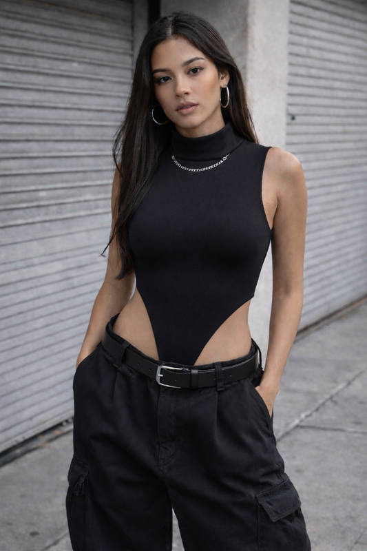 Body de escote alto en cintura