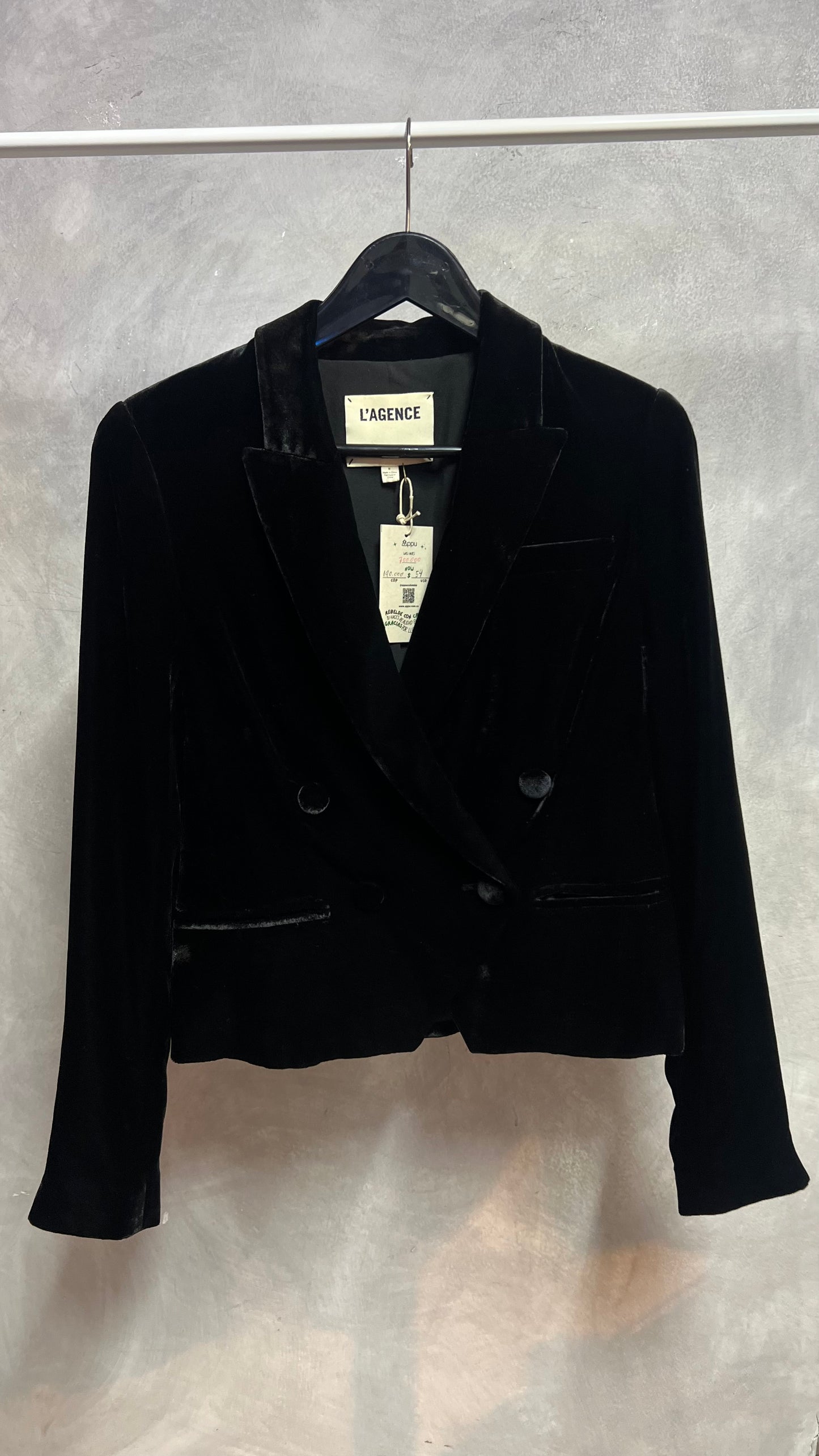 Blazer Terciopelo L´AGENCE