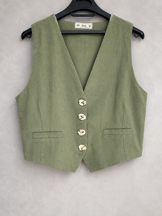 Set Chaleco y pantalon lino